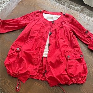 Mastina Red Button/Zip Up Jacket